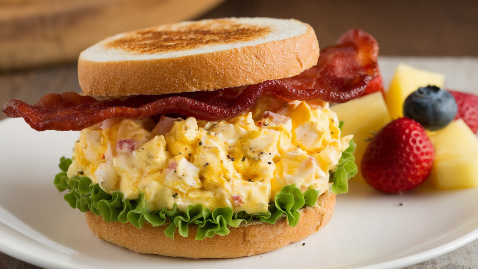 egg salad breakfast sandwich