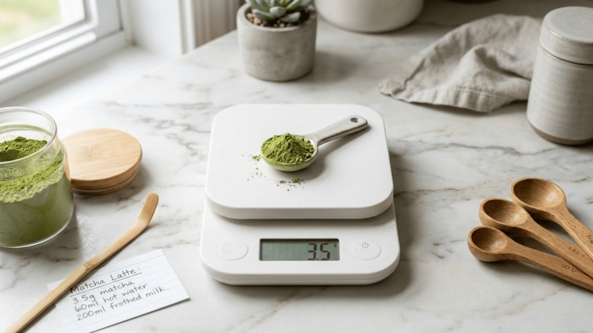 measure control caffeine in your matcha cup