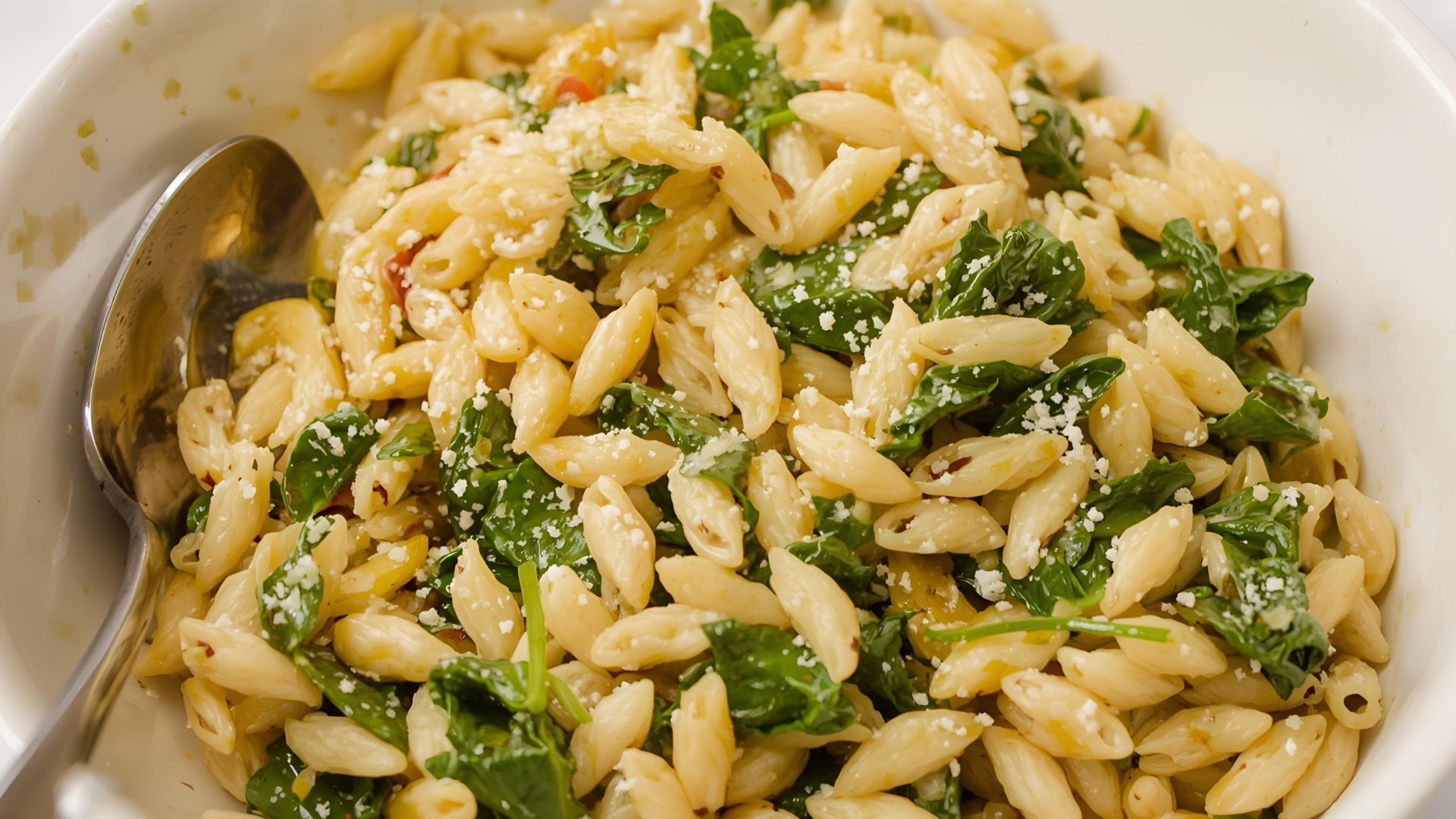 orzo spinach