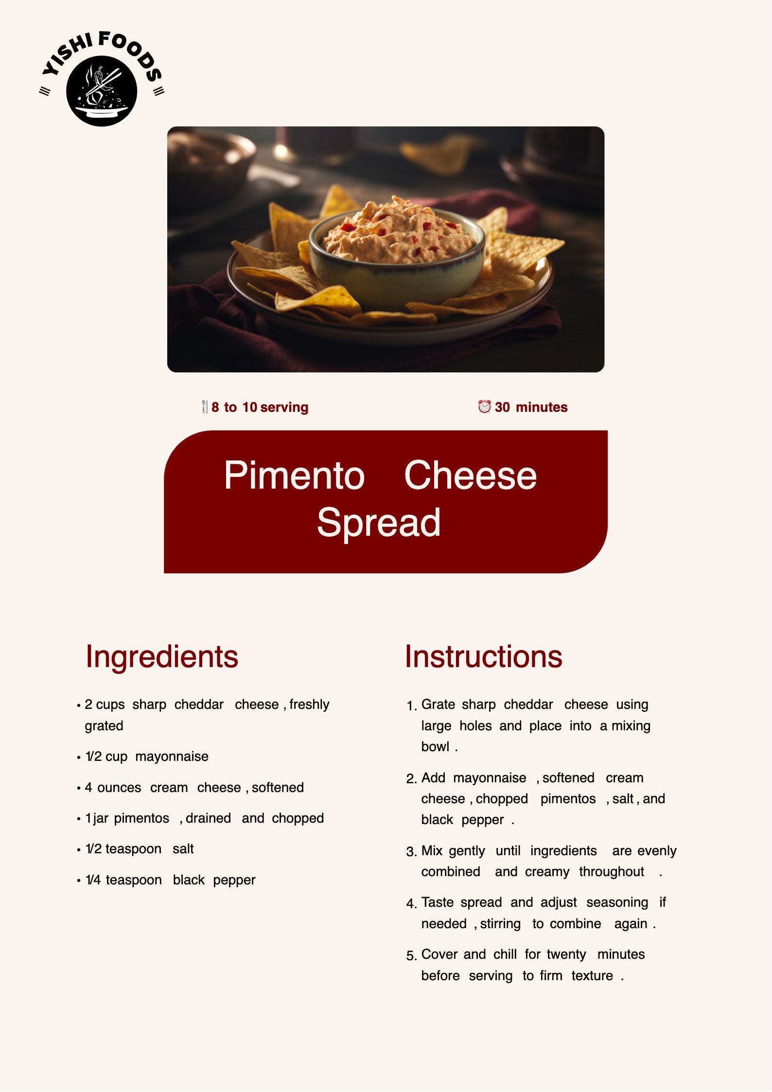 pimento cheese spread recipe