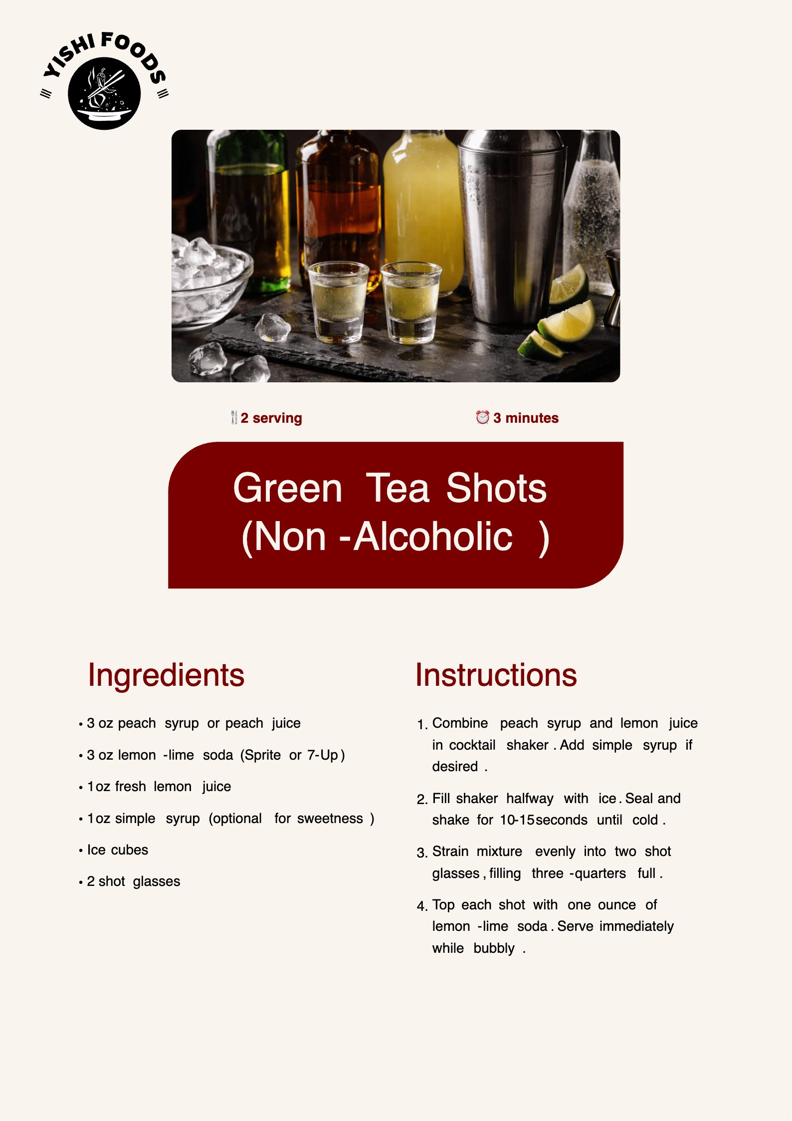 Easiest Green Tea Shot Recipe Without Alcohol