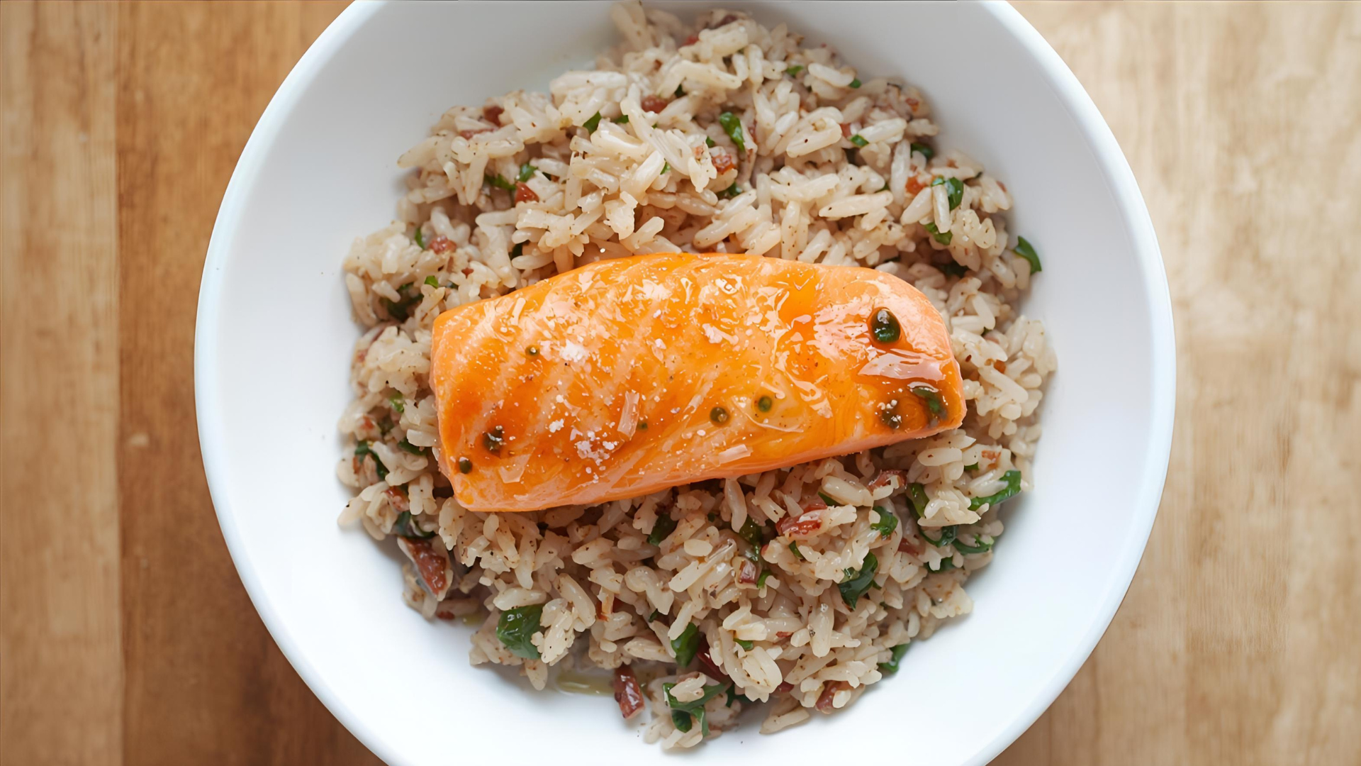 salmon rice bowl