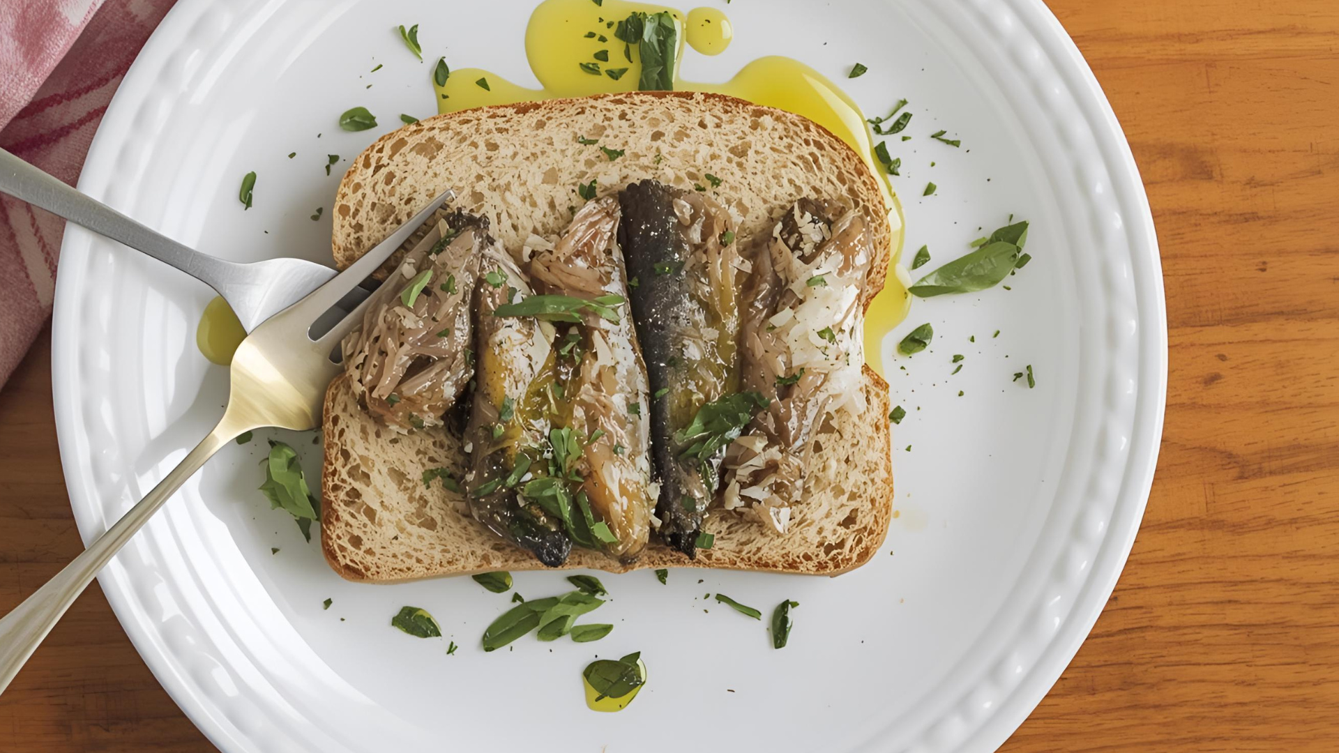 sardines on whole grain