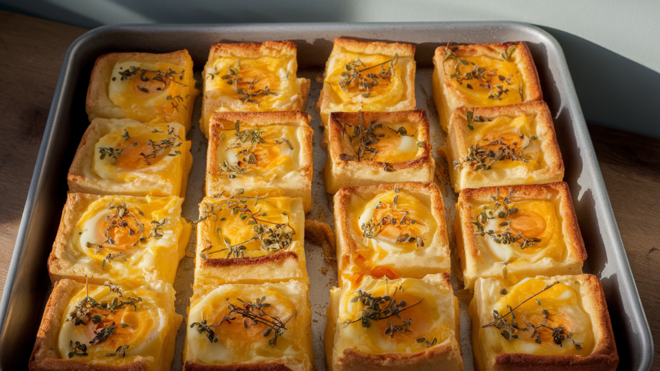 savory egg and cheese breakfast squares