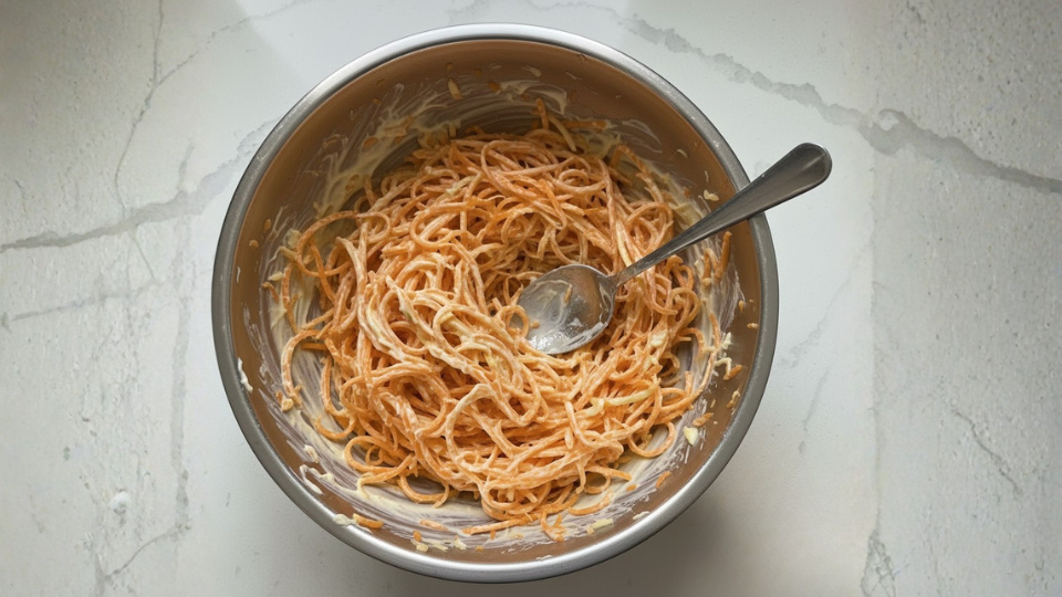 step mix in the dressing ingredients